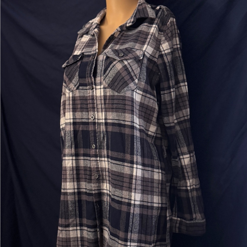Plaid Button-Up Shirt